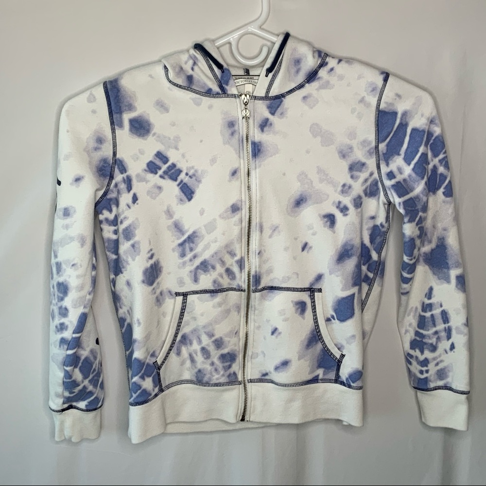 Victoria Secret Purple 4P Tie Dye Hoody Full Zip